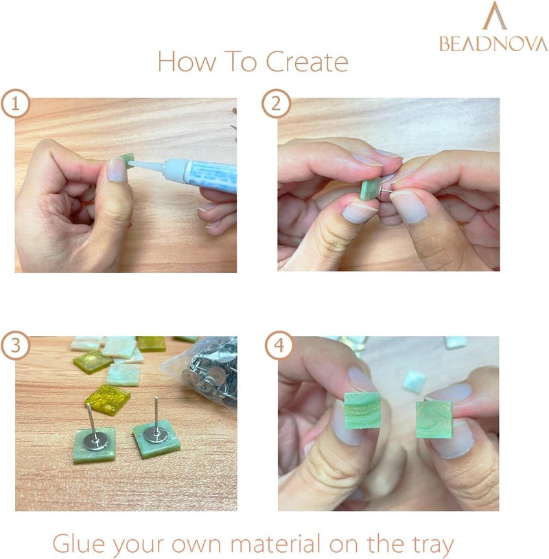 BEADNOVA Earring Posts 720pcs Stainless Steel Earring Hardware Hypoallergenic Ear Studs and Backs for Jewelry Making Backs and Findings for Ear Post Making 4mm and 6mm Total 720pcs - Image 4