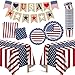 OHOME 4th of July Decorations Serve 24 Patriotic Plates Tablecloth Napkins Cups Banner Fourth of July Accessories for Home Outdoor Memorial Day 250th Anniversary Flag Party Supplies - Image 3