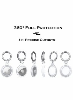 KASTWAVE 4Pcs Soft TPU Case Fit for AirTags, Anti-Scratch Protective Skin Cover with Keychain, Safety Fit for Air Tags Tracking Locator Anti-Lost Tracker Finder Protector  - Image 3