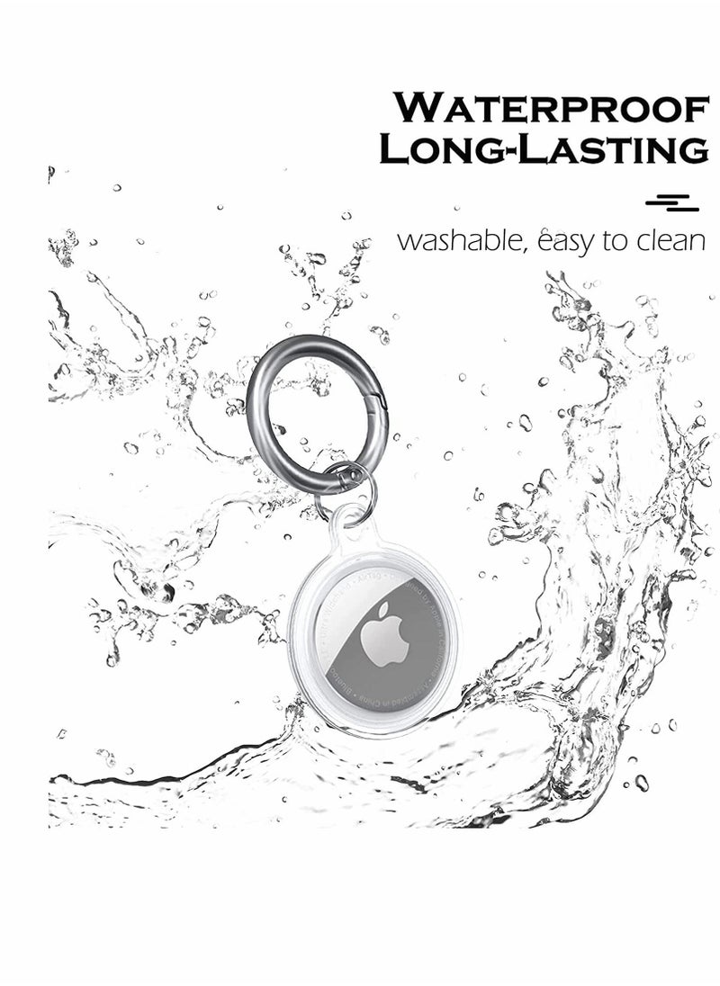KASTWAVE 4Pcs Soft TPU Case Fit for AirTags, Anti-Scratch Protective Skin Cover with Keychain, Safety Fit for Air Tags Tracking Locator Anti-Lost Tracker Finder Protector  - Image 4