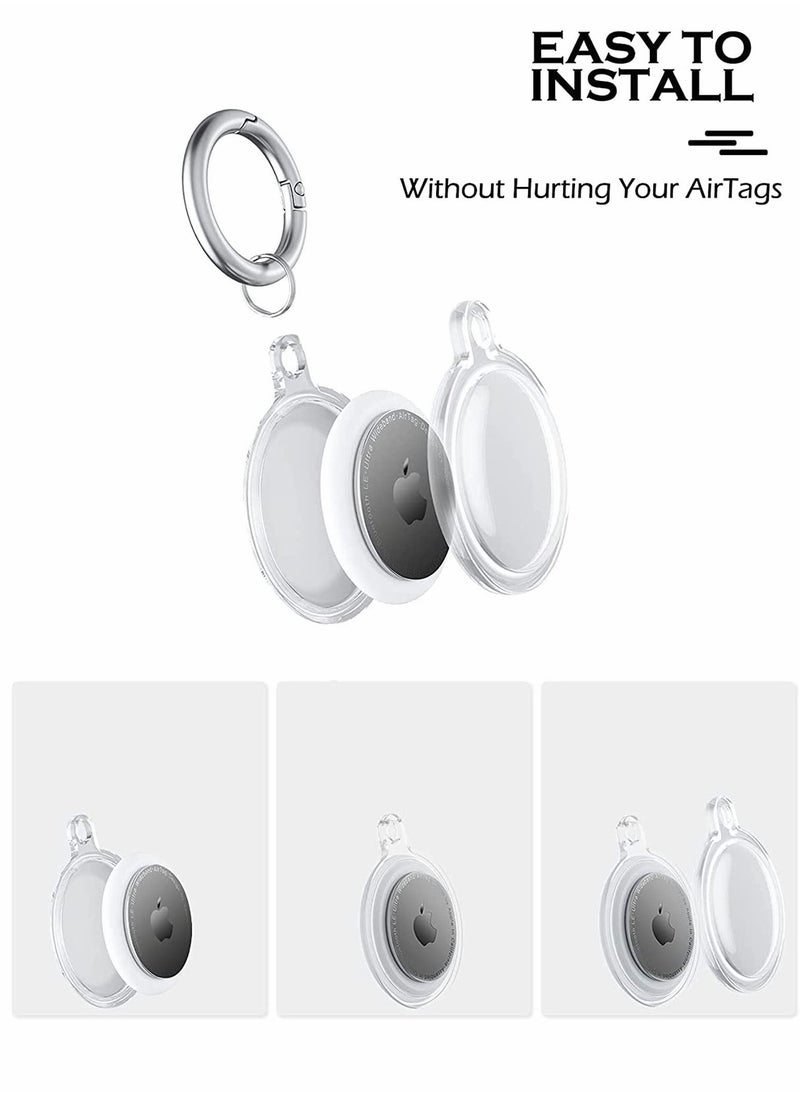 KASTWAVE 4Pcs Soft TPU Case Fit for AirTags, Anti-Scratch Protective Skin Cover with Keychain, Safety Fit for Air Tags Tracking Locator Anti-Lost Tracker Finder Protector  - Image 2