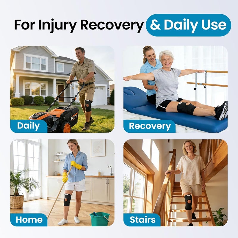Knee Brace with Side Stabilizers for Meniscal Tear and Knee Pain Relief - Image 5
