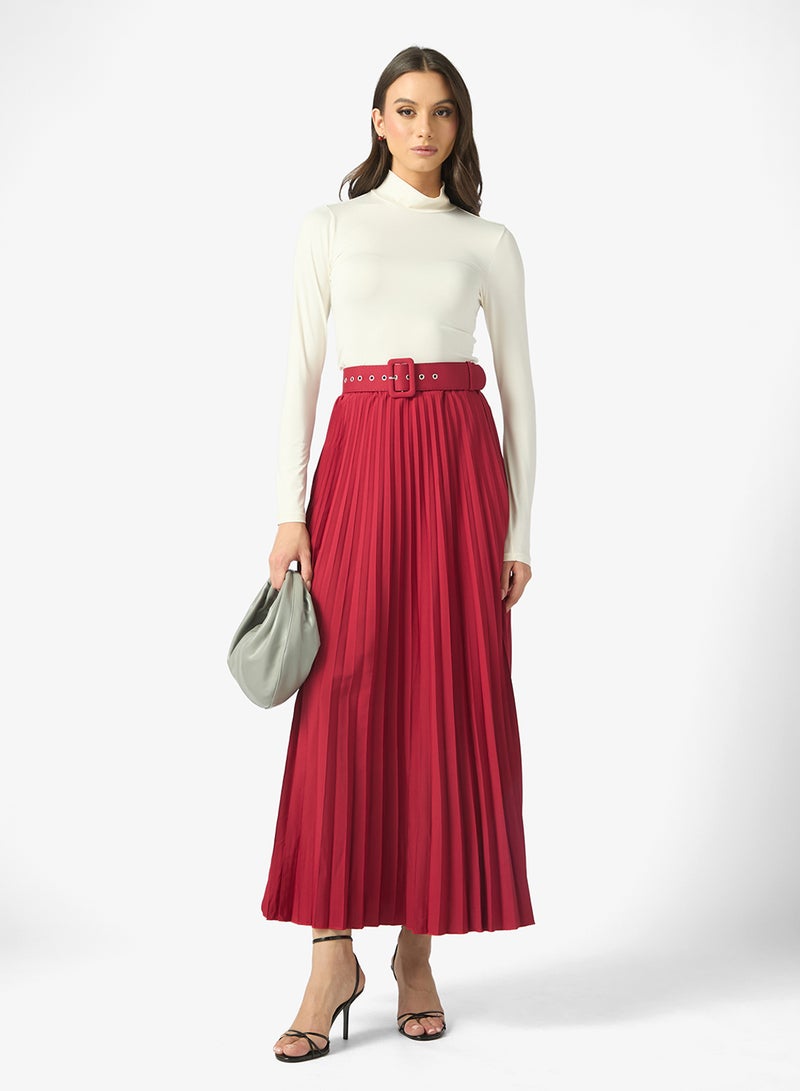 Khizana Pleated A-line Skirt - Image 4