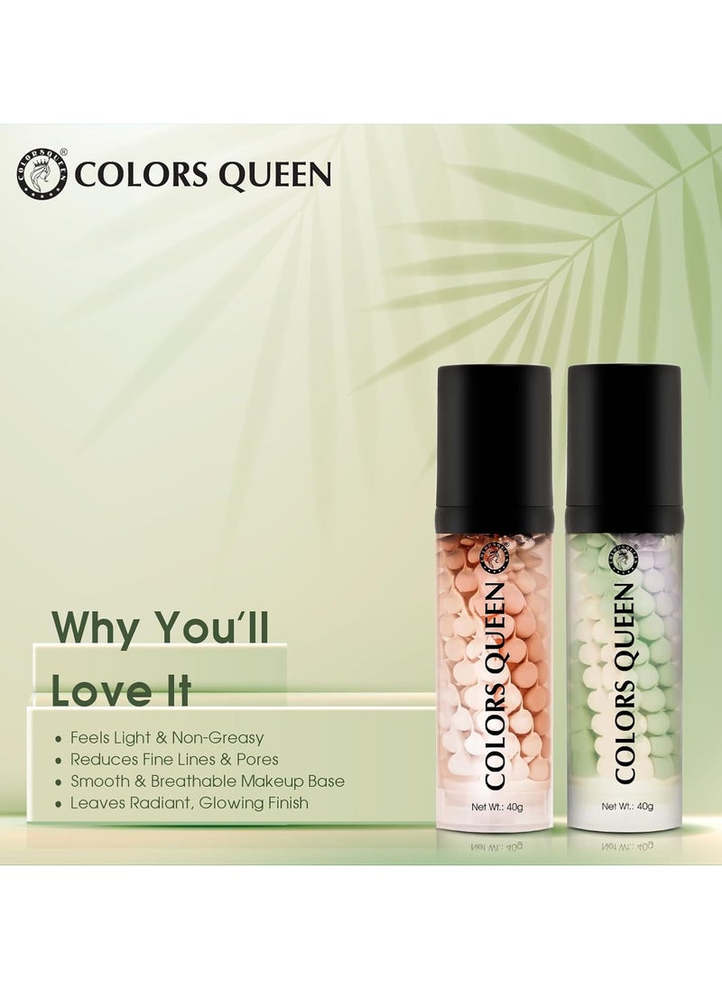 COLORS QUEEN 3 in 1 Facial Primer Lightweight Long Lasting Highly Moisturizing Dewy Face Makeup 40g 02  - Image 4