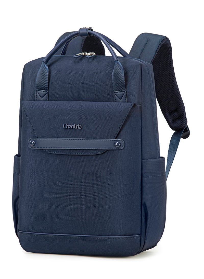 Chantria Casual Laptop Backpack for Women Water Resistant Multifunctional Polyester Daypack for Office/School/College/Travel, CB00618 - Blue - Image 2