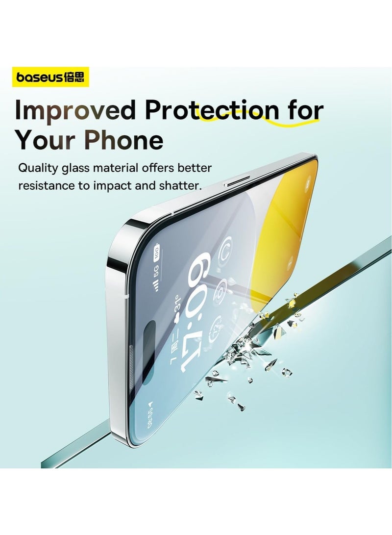 Premium CLEAR Screen Protector Compatible for iPhone 15 Pro MAX, 9H Tempered Glass with Easy Installation Kit, Bubble free, Anti-spy, Scratch Resistant, Anti-Fingerprint glass(Sapphire Series) - Image 3