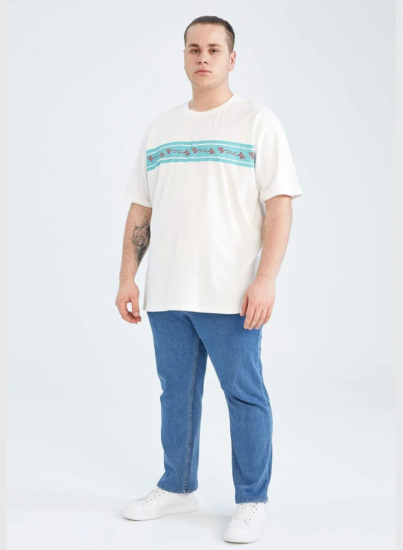 ديفاكتو Regular Fit Short Sleeve Printed T-Shirt