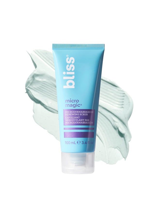 bliss Micro Magic | Skin-renewing Microdermabrasion Scrub | Straight-from-the-Spa | Tightens Pores & Brightens Skin | Paraben Free, Cruelty Free | 3.4 fl oz - Image 1