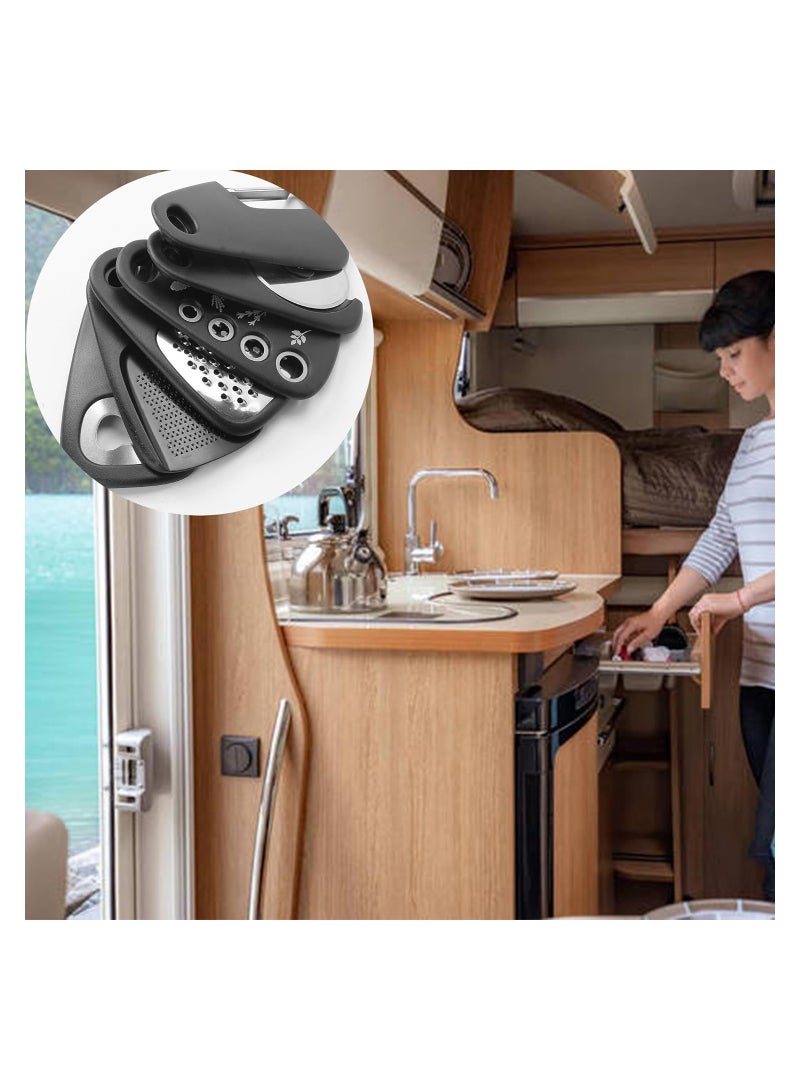 SOLARAE 6 Pcs Stainless Steel Bladed, Kitchen Gadget Set, Including Grater, Pizza Slicer, Can Opener, Peeler, Cheese Shaver, Herb Stripper, for Small Kitchens, Back To School Dormitary, Bridal Showers - Image 4