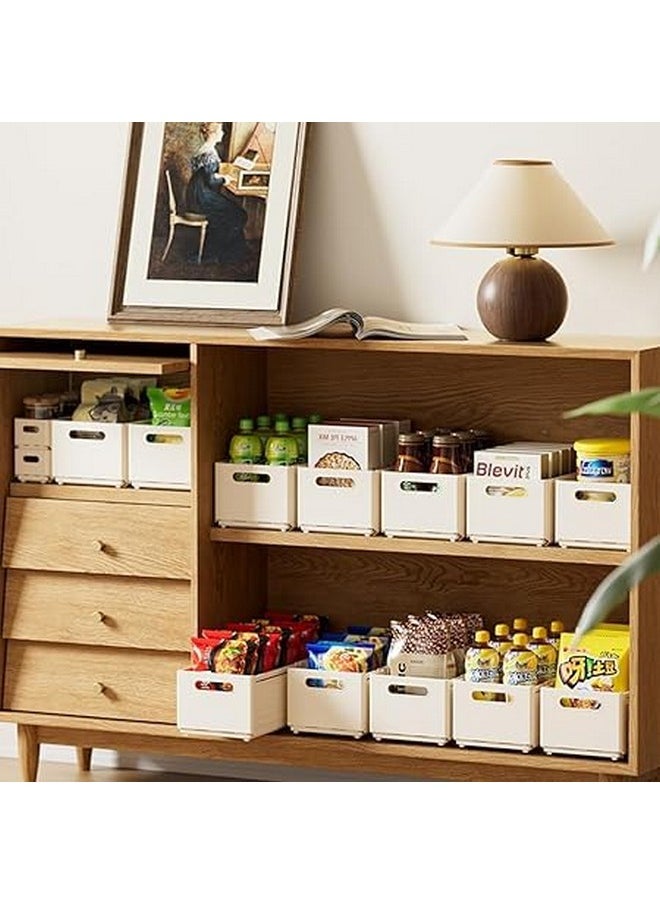 divinezon divinezon Stackable Foldable Slider Storage Box | Multipurpose Adjustable storage organizer for Home & Kitchen Accessories | White | 28-48 X 20 X 15 CM  - Image 3