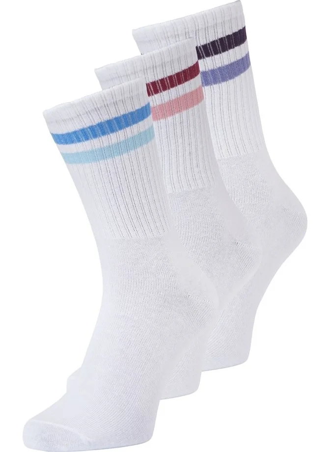 جاي جاي اكس اكس White Women's 3-Piece Socks 12217235