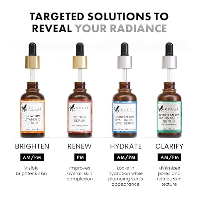 Eclat Skincare Vitamin C Face Serum - Skin Care for Dark Spots, Vitamin C Serum with Hyaluronic Acid, Ferulic Acid, Vit E - Anti Aging and Skin Brightening, Vit C Stocking Stuffers for Women 1 Fl Oz - Image 5
