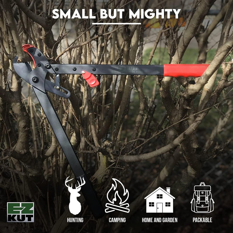 EZ Kut BranchCutter Anvil Loppers. Ratcheting Tree Cutter - Sub Compact Lightweight Packable Loppers best Tree Branch Cutter - Yard Tools Since 1988 - Image 4