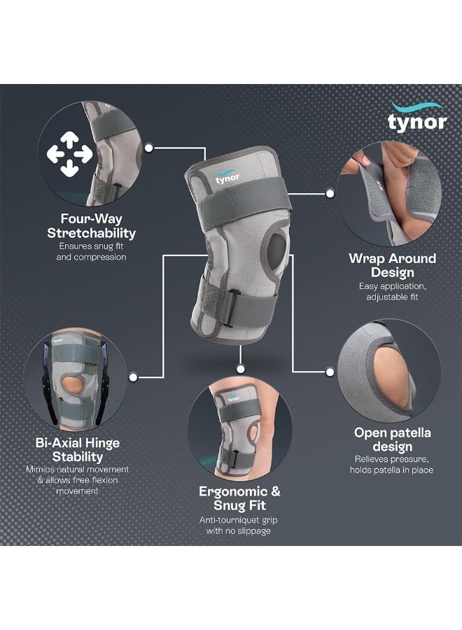 Tynor Functional Knee Support, Grey, XL, 1 Unit - Image 4