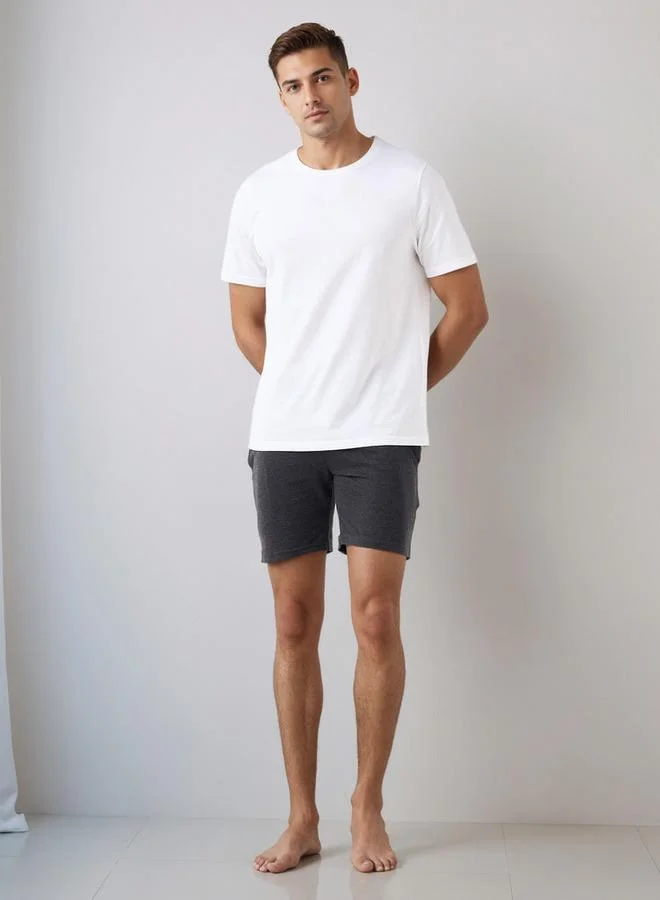 سبلاش فيڤ طقم ملابس نوم قطنية للرجال برباط