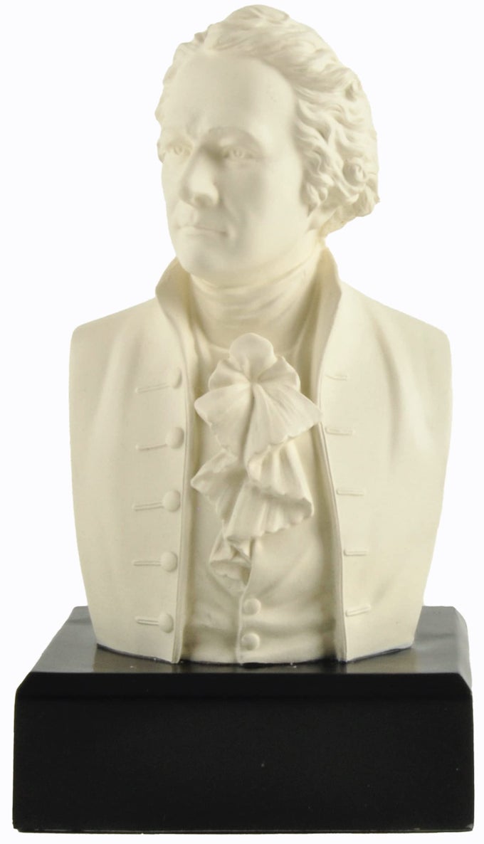 ALEXANDER HAMILTON FOUNDING FATHER HISTORICAL BUST COLLECTIBLE MEMORABILIA GREAT AMERICANS COLLECTION WHITE
