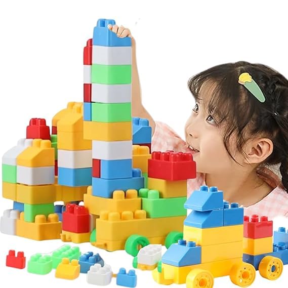 MOPANIRAJ Kid's 45 Pcs Big Mega Size Blocks Toys Building and Construction Block Set for Children Boys and Girls (Multicolor) Ideal for Birthday Gifting - Image 5