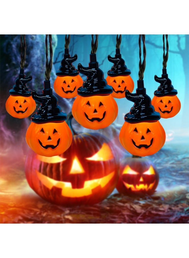 Pumpkin String Lights 9.8 FT with 20 Pumpkin Lights Waterproof Orange Jack-O-Lantern Lighted, Battery Operated or USB Operated, for Home Indoor and Outdoor Decoration Halloween (C) - Image 5