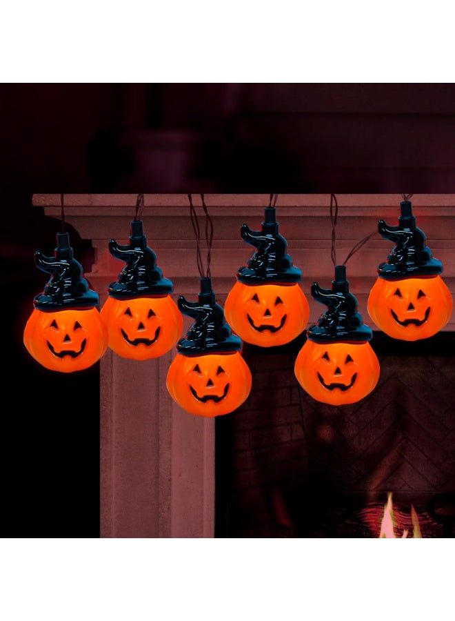 Pumpkin String Lights 9.8 FT with 20 Pumpkin Lights Waterproof Orange Jack-O-Lantern Lighted, Battery Operated or USB Operated, for Home Indoor and Outdoor Decoration Halloween (C) - Image 4