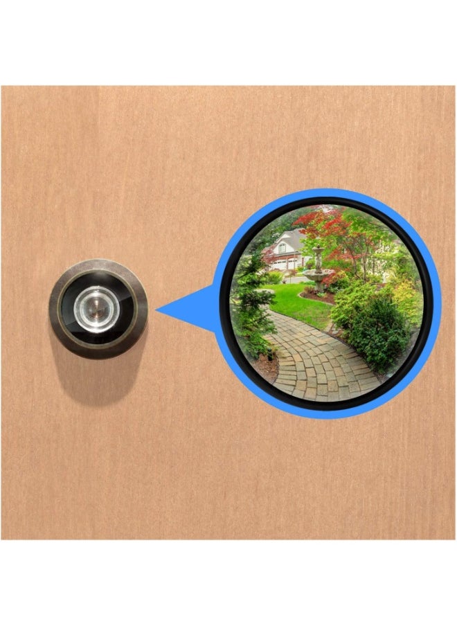 Generic 220° Wide Angle Heavy Duty Door Viewer – Solid Brass Peephole – Fits 1-3/8” to 2-1/8” Doors – Easy Installation – 1 Pack  - Image 5