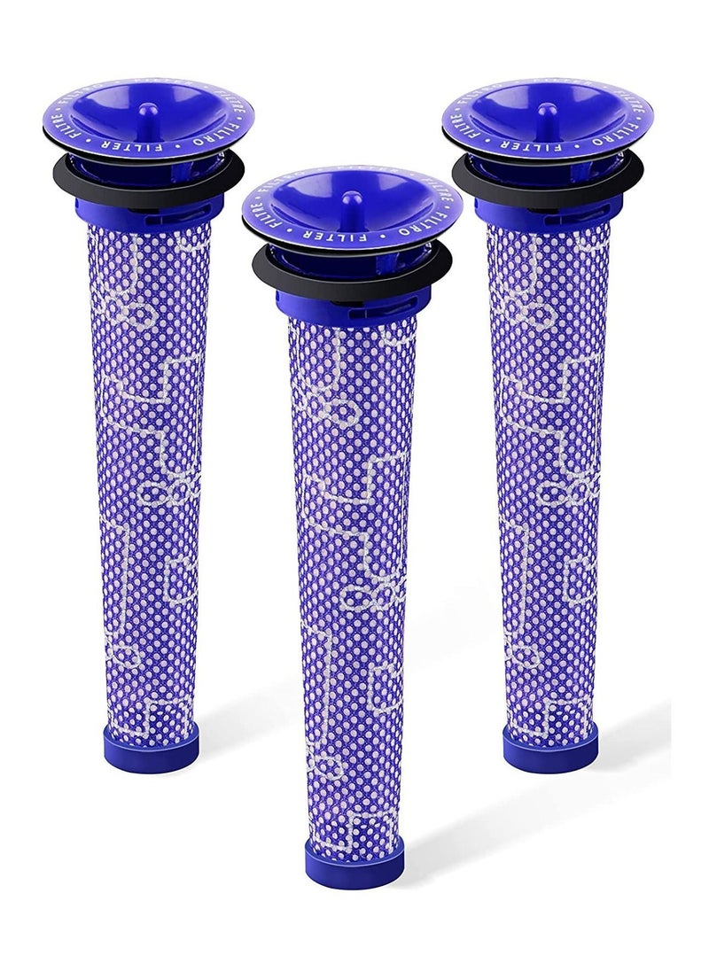 Replacement Pre Filters for Dyson, SYOSI Vacuum Filter Compatible Dyson V8 V7 V6 DC59 DC58 Replaces Part 965661-01 Motor 3 Pack