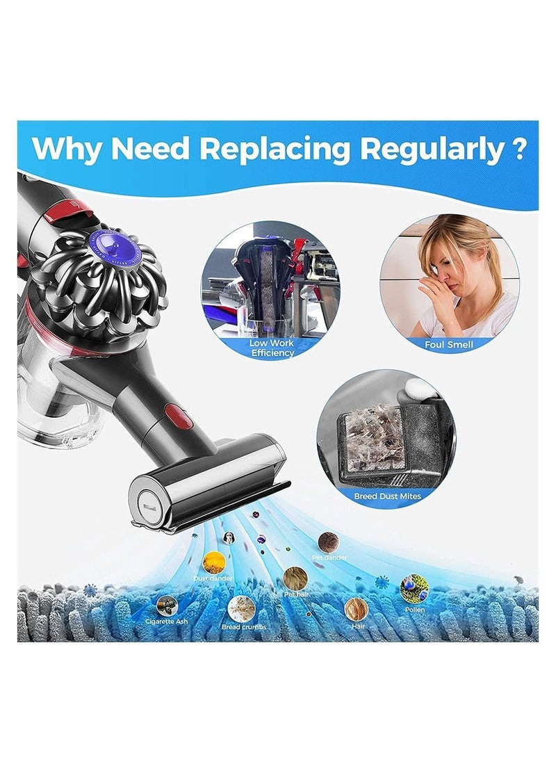 Replacement Pre Filters for Dyson, SYOSI Vacuum Filter Compatible Dyson V8 V7 V6 DC59 DC58 Replaces Part 965661-01 Motor 3 Pack