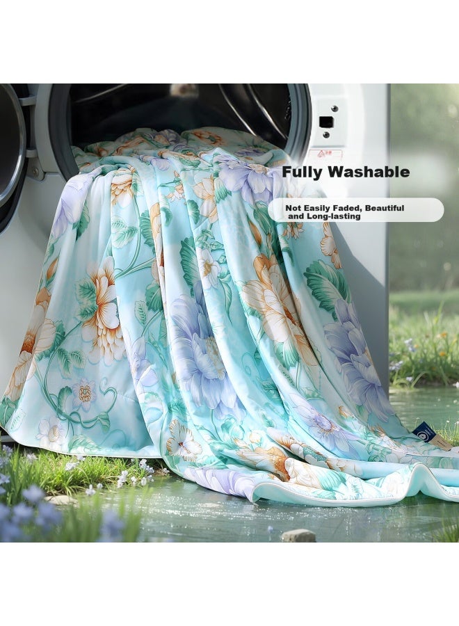 Fuanna Summer Cooling Quilt, Double-sided Cooling Comforter, Washable, Antibacterial, Air Conditioning Quilt, Summer Double-size Quilt, 203×229cm - Image 3