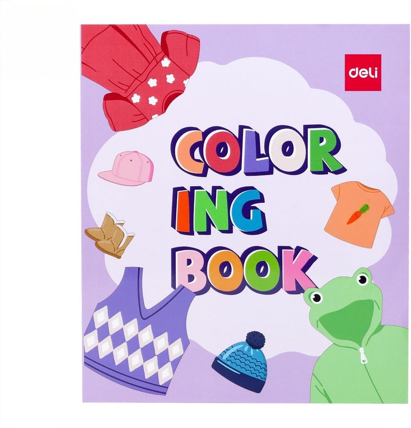 Deli EN045 12-Sheets Assorted Coloring Book - Image 1