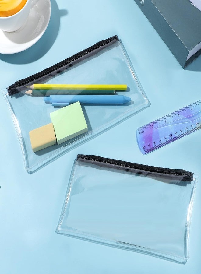 Ymapinc 2PCS Clear Plastic Pencil Pouch with Zipper for Exams, Office, Travel and Home Use - Image 3