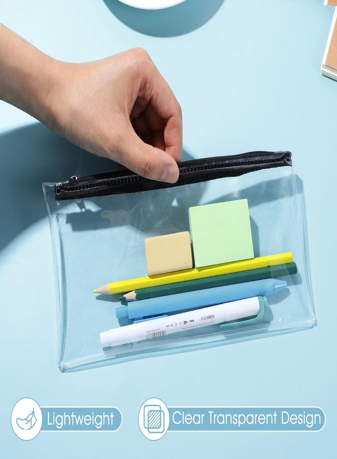Ymapinc 2PCS Clear Plastic Pencil Pouch with Zipper for Exams, Office, Travel and Home Use - Image 5