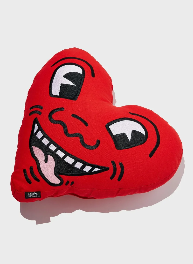 Typo Keith Haring Heart Cushion