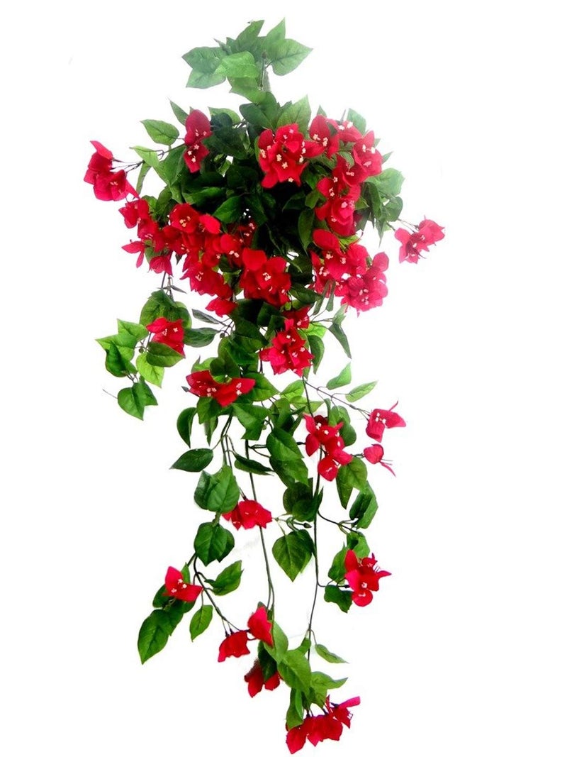 Fourwalls 42 inches/105 cm Tall Artificial Beautiful Bougainvillea Bush for Party, or Home Decoration (Red) - Image 5
