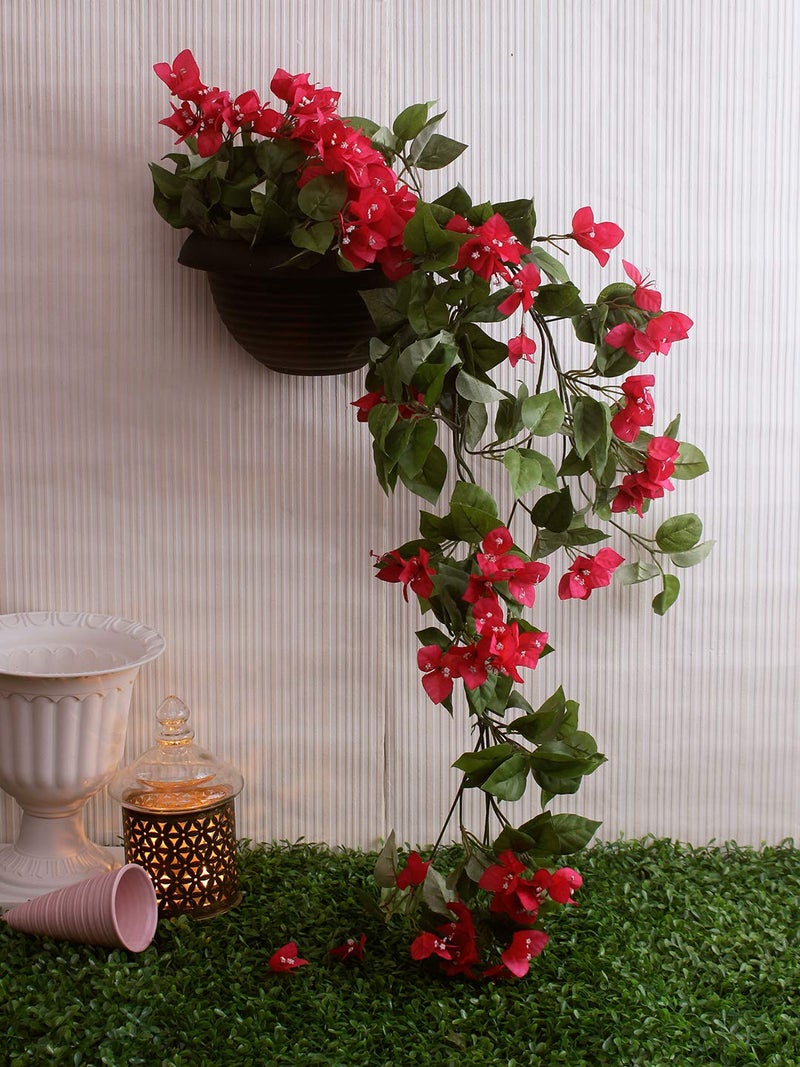 Fourwalls 42 inches/105 cm Tall Artificial Beautiful Bougainvillea Bush for Party, or Home Decoration (Red) - Image 1