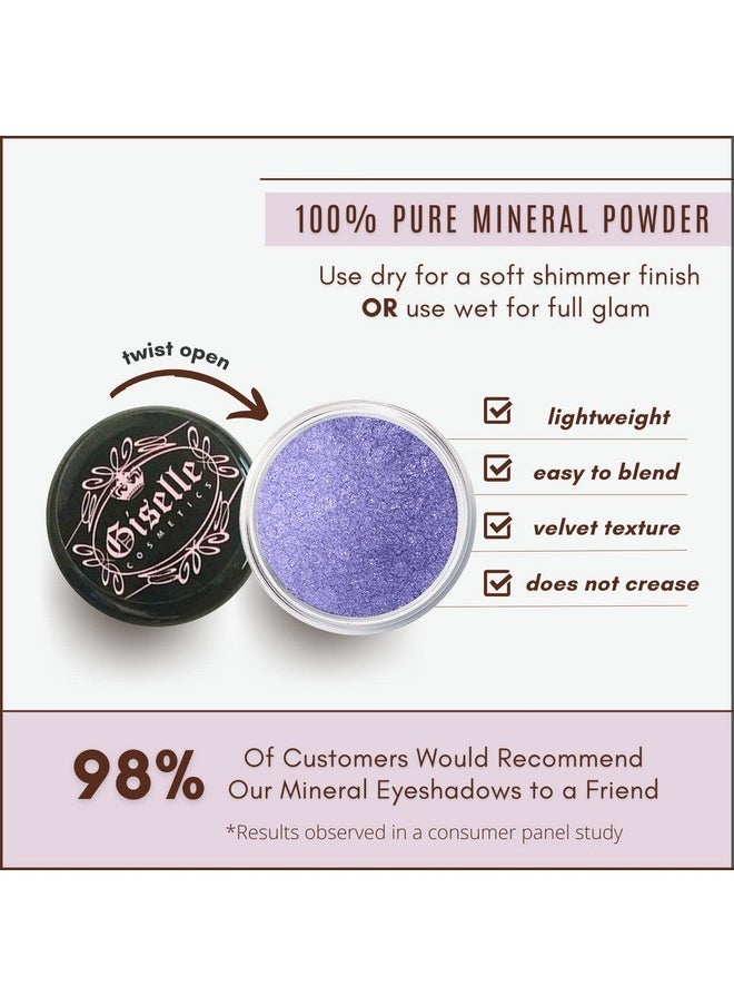 Giselle Cosmetics - Loose Powder Organic Mineral Eyeshadow Blue Purple - Image 1