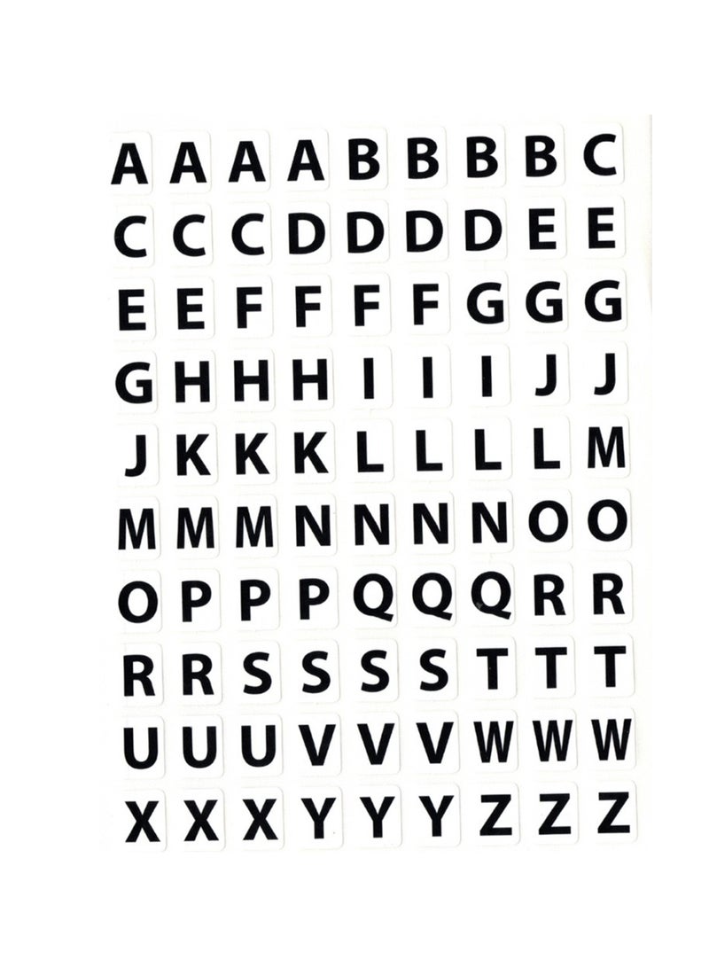 ATKET 5-Sheet Alphabetic Stickers Black - Image 2
