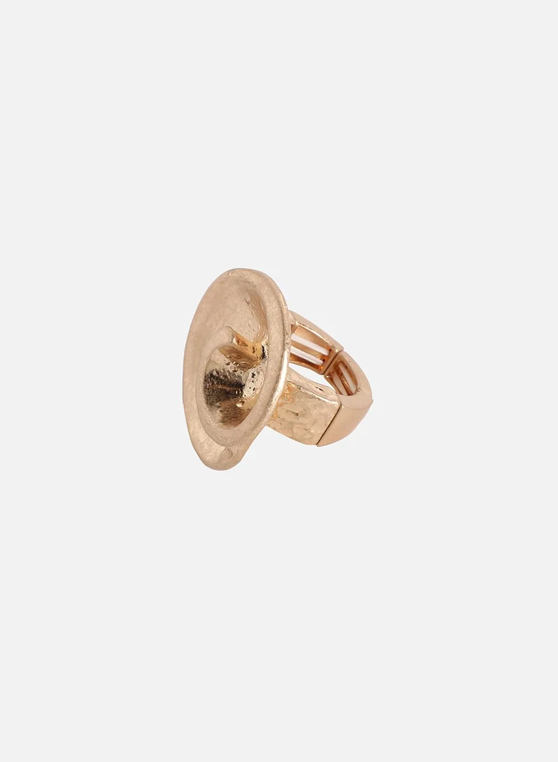SOHI Rose Swirl Artificial Cocktail Ring Jewellery