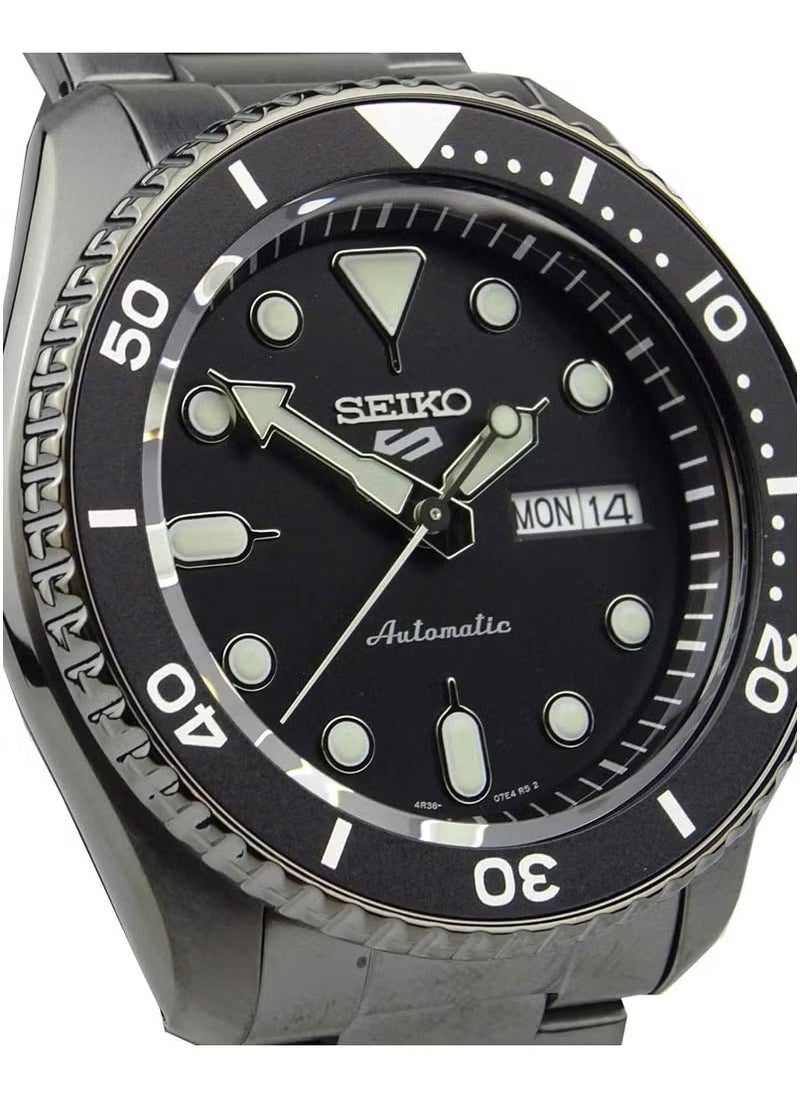 Seiko Men's 5 Sports Round Shape Stainless Steel Analog Wrist Watch 43 mm - Grey - SRPD65K1  - Image 2