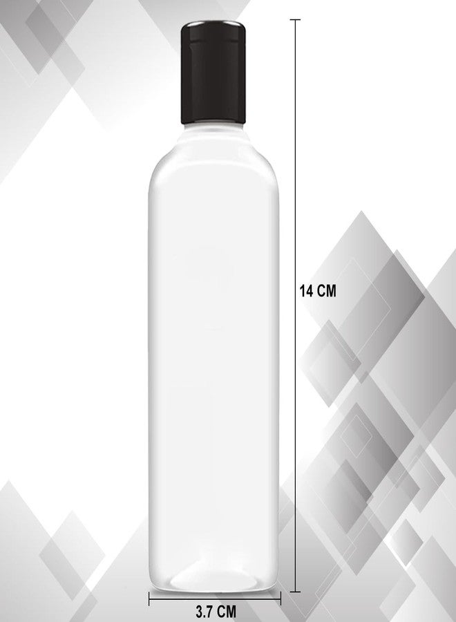 HUNCHA 100ml Squeeze Bottle with Flip Top Cap, Empty BPA-Free Refillable Container For Shampoo, Lotions, Liquid Soap, Creams, Liquid Cosmetic Travel Size, Transparent Bottle, Black Flip-Top,Set of 2 - Image 2