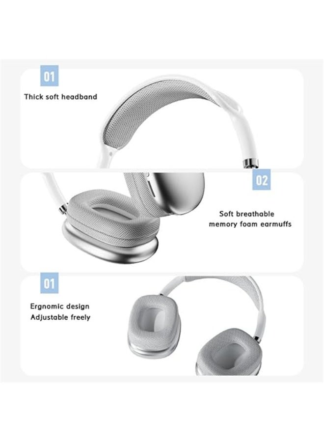 Wireless Bluetooth Over-Ear Headphones – Soft Cotton Headband, Noise Cancelling, TF Support & Comfortable Design for Daily Use - Image 4