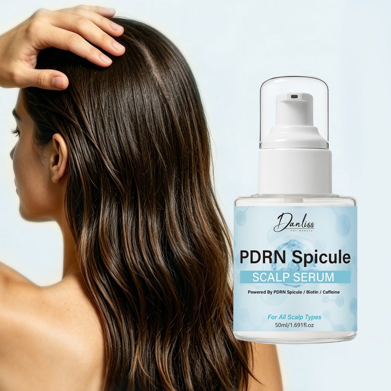 Danliss PDRN Bone Needle Scalp Serum 50ml: Caffeine, Biotin, Nourishes Hair Roots, Controls Oil - Image 1