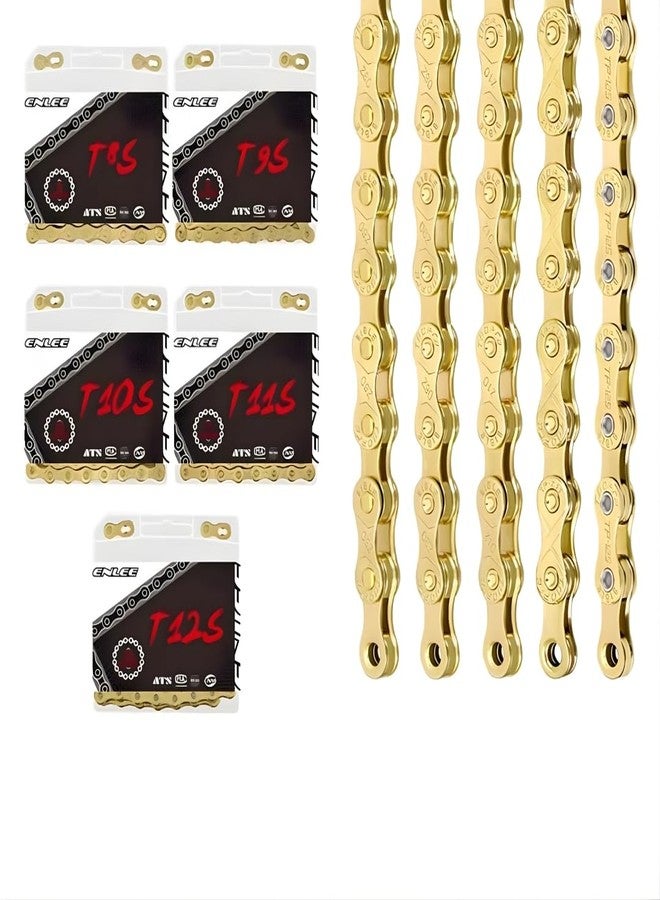 FCCRACING 11 Speed Gold Bicycle Chain | Smooth Shifting | Road & Mountain Bike Chain | Golden Bicycle Chain - Image 4
