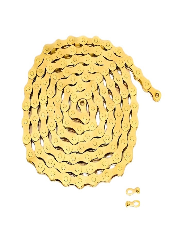 FCCRACING 11 Speed Gold Bicycle Chain | Smooth Shifting | Road & Mountain Bike Chain | Golden Bicycle Chain - Image 2
