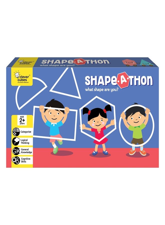 Clever Cubes Shape-A-Thon: Educational Game About All The Different Shapes. Perfect for Kids 2+ Years. Birthday Return Gift.|Multicolor|Pack of 1 - Image 1