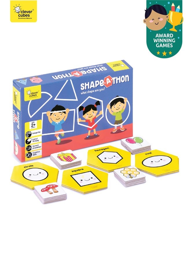 Clever Cubes Shape-A-Thon: Educational Game About All The Different Shapes. Perfect for Kids 2+ Years. Birthday Return Gift.|Multicolor|Pack of 1 - Image 2