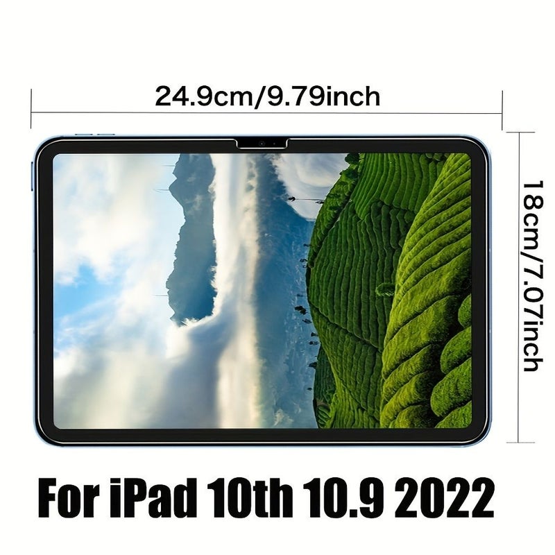 غلاف واقي للشاشة (عبوة من 3 قطع) لأجهزة iPad الجيل التاسع مقاس 9.7 بوصة، والجيل العاشر مقاس 10.9 بوصة، سهل التركيب، مقاوم للخدش - Image 2