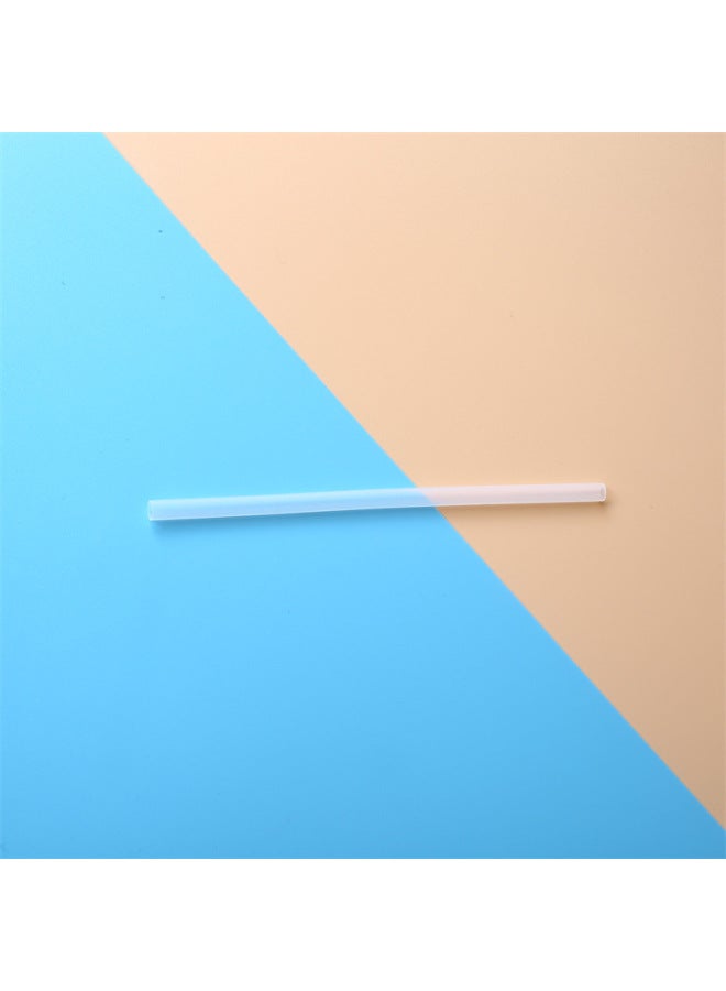 Transparent Silicone Straw Food Grade Flexible Foldable Silicone Straw For Children And Students-Color:Tender Powder-heart-shaped Silicone Straw-thick Tube 200mm  - Image 1