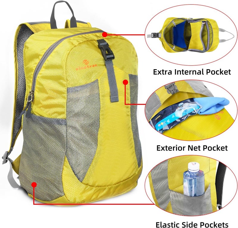 sinotron 22L Lightweight Packable Hiking Backpack, Small Hiking Backpack Day Pack for Women Men Travel Camping Vacation - Image 3