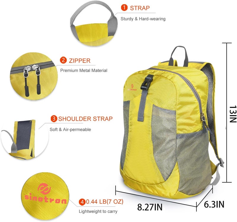 sinotron 22L Lightweight Packable Hiking Backpack, Small Hiking Backpack Day Pack for Women Men Travel Camping Vacation - Image 2