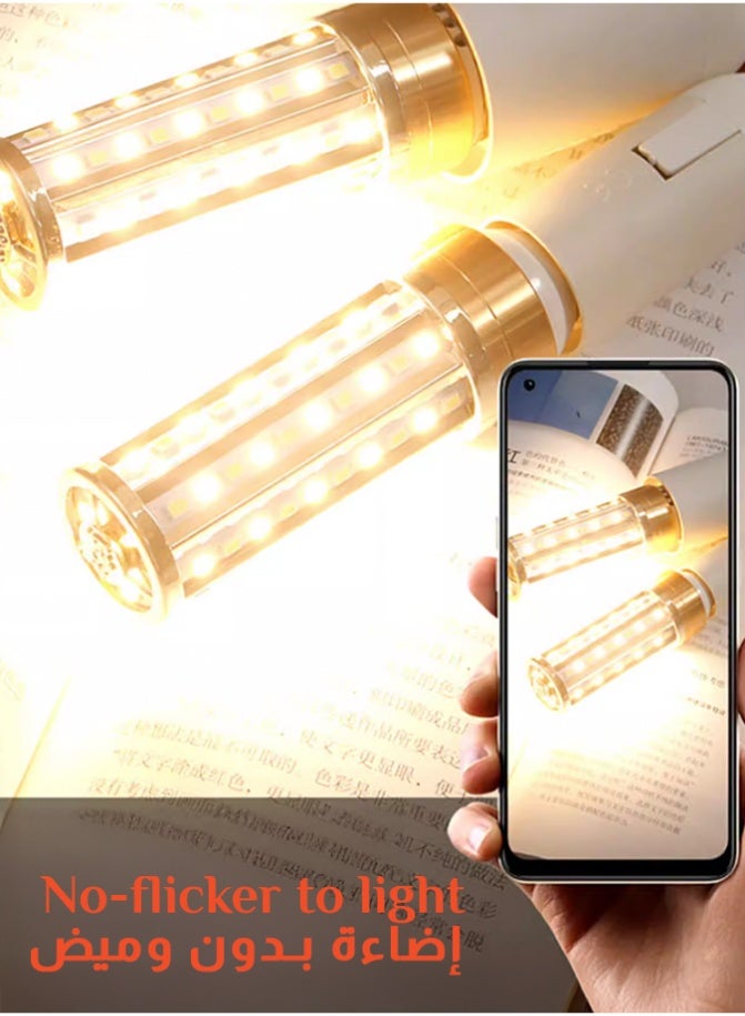 P auke'réi E27 LED Corn Bulb 7W 750LM, 3 Colors (3500K/4000K/6500K), 60W Equivalent, 2 Pack - Image 3