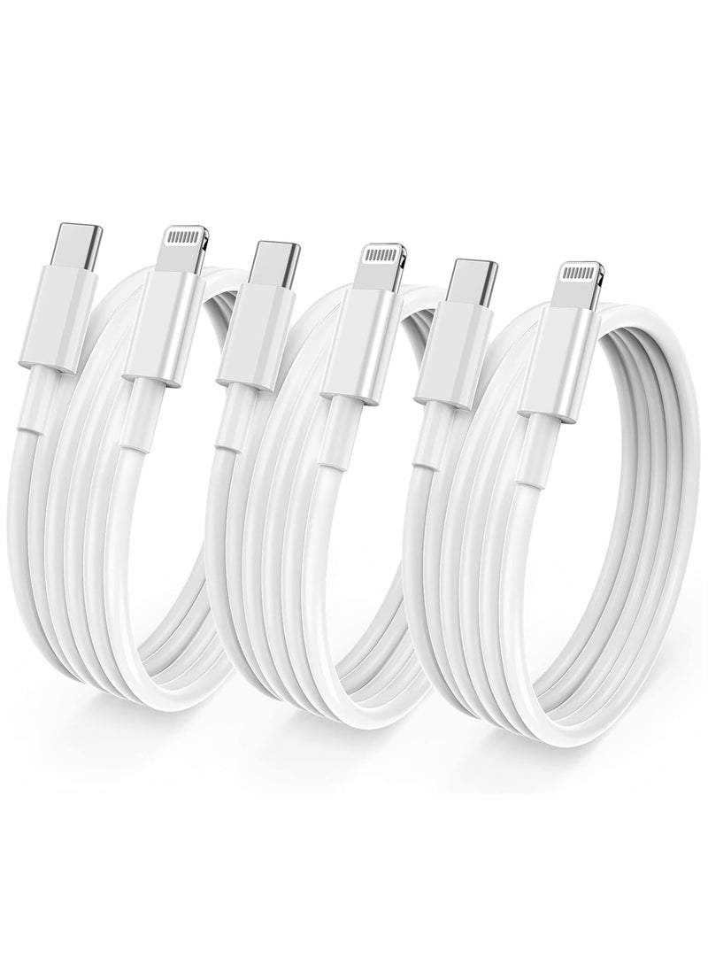 USB C to Lightning Cable (3pack 3ft), Apple MFi Certified iPhone Fast Charger 1m, Power Delivery Original Type C Charging Cord for Apple iPhone 13/12/11 Pro/11/XS MAX/XR/8/7 Plus,iPad - Image 1